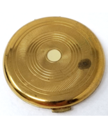 Coty Airspun Brass Compact Concentric Circle Gold Color Vintage - $15.15