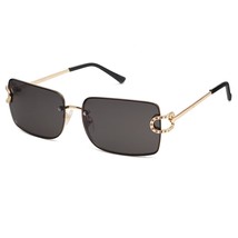 SOJOS Vintage Rectangle Sunglasses for Women,Trendy Rimless 90s UV400 Womens Y2K - £23.97 GBP