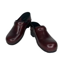 DANSKO WOMEN&#39;S MAROON CLOGS PATENT LEATHER SLIP ON LOAFERS SHOES  EU 36 ... - £20.96 GBP