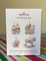 Hallmark 2018 Miniature Ornaments Set Of 4 Welcome Baby New Ship Free - £31.23 GBP