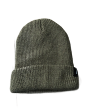 NWT New Brixton Heist Logo Military Olive Green Cuffed Knit Beanie Hat - $27.67