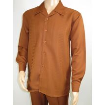 Men's MONTIQUE Two Piece Set Walking Leisure Suit 2372 Cognac Tone on Tone image 4