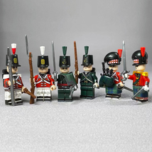 Napoleonic Wars Minifigure Infantry Officer Soldiers Mini Blocks - Set of 6Pcs - £15.73 GBP