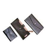 3 Pce Combo Genuine Leather Clutch Wallet Card Holder Pure  for Women Girls - £37.75 GBP