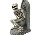 Skeleton Toilet Thinker Pose Resin Figure - Hand Painted 9 Inch Resin - $29.98