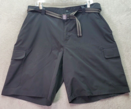 Orvis Cargo Shorts Mens Size 36 Black Lightweight Belted Pockets Stretch Comfort - £15.55 GBP