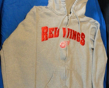 DISCONTINUED COLLECTIBLE NHL Detroit Red Wings Gray Zip up Sweater Hoodi... - $31.58