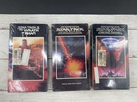 Lot of 3 NEW Star Trek VHS Tapes SEALED Wrath Of Khan Undisc. The Final ... - £17.02 GBP