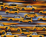 Cotton NY State of Mind Taxis Taxi Cab Cabs Cotton Fabric Print by Yard ... - $11.49