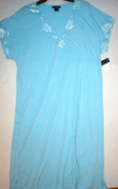 NWT New Designer Natori Night Gown Long Womens Light Blue XS Lace Detail... - $168.30