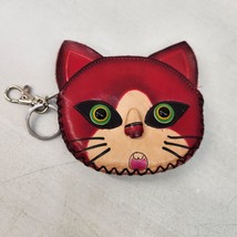 Hand Made Embossed Genuine Leather PINK Cat Coin Purse/Wristlet/Wallet/P... - $13.53