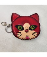 Hand Made Embossed Genuine Leather PINK Cat Coin Purse/Wristlet/Wallet/P... - $13.53