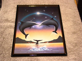 DOLPHINS 8X10 FRAMED PICTURE #2 - £11.15 GBP