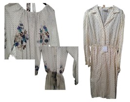 Vestito Donna Leggerissimo Vero Vintage 70&#39;s Taglie Curvy Fantasia Colori Chiari - £47.96 GBP+