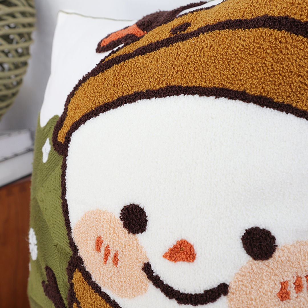 SOGA 2X 45cm Festive Snowman Christmas Decorative Pillow Covers for Sofa and Bed Item image 5