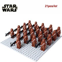 21pcs/set Star Wars Chewbacca Commander Army Minifigures Building Block Toys - £26.37 GBP