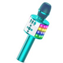 Wireless Bluetooth Karaoke Microphone With Controllable Led Lights, 4-In-1 Porta - £37.65 GBP
