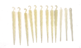 Vintage Plastic Icicle Christmas Ornaments Twisted Carnival 5&quot; Lot 12 - $23.00