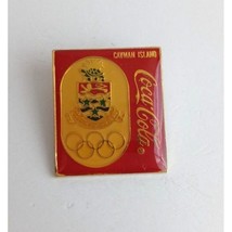 Vintage Coca-Cola Cayman Island With Colorful Shield Olympic Lapel Hat P... - £6.47 GBP
