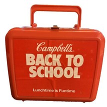 Campbell&#39;s Back To School Plastic Lunch Box With Thermos Collectable - $42.08