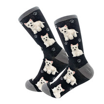 Westie Dog Socks Full Body Fun Novelty Dress Casual Unisex SOX Puppy - $11.34