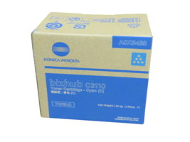 Konica Minolta A0X5435 C3110 Cyan Toner Cartridge Genuine OEM - OPEN BOX - $24.50