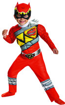 Disguise Red Ranger Dino Charge Toddler Muscle Costume, Medium (3T-4T) - £90.43 GBP