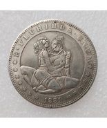 Rare Antique USA Sex Morgan 1881 Dollar 2 Girls Silver Color Coin. Explo... - £22.29 GBP