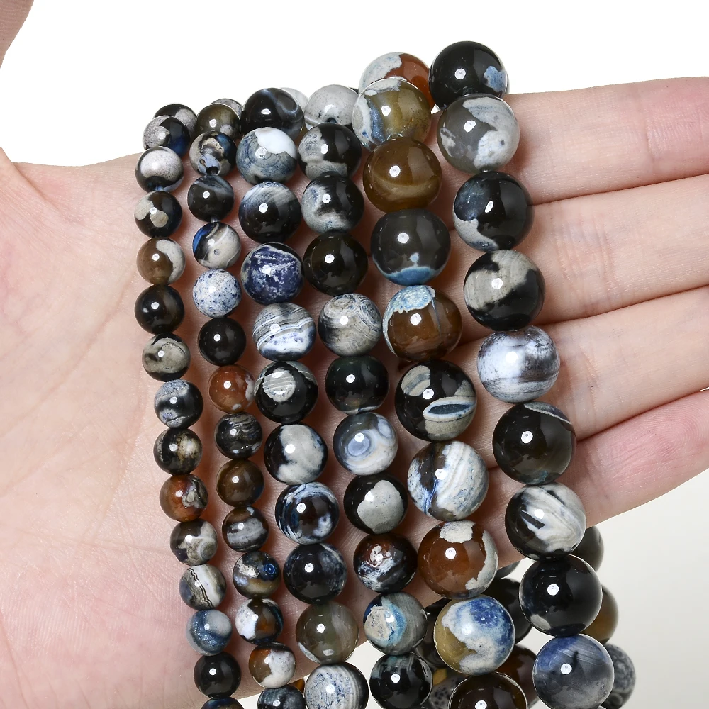 K fire agates beads round loose beads stone beads for bracelet jewelry making bulk thumb155 crop