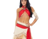 Island Princess Moana Costume Set Wrap Crop Top Net Grass Skirt Sash 558... - $64.34