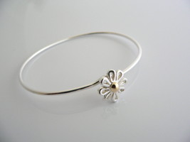 Tiffany &amp; Co Silver Gold Daisy Bangle Bracelet Nature Flower Garden Love... - £318.14 GBP