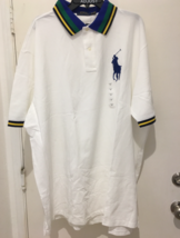 Polo Ralph Lauren Big &amp; Tall White Classic Fit Big Pony Mesh Polo Shirt ... - £60.89 GBP
