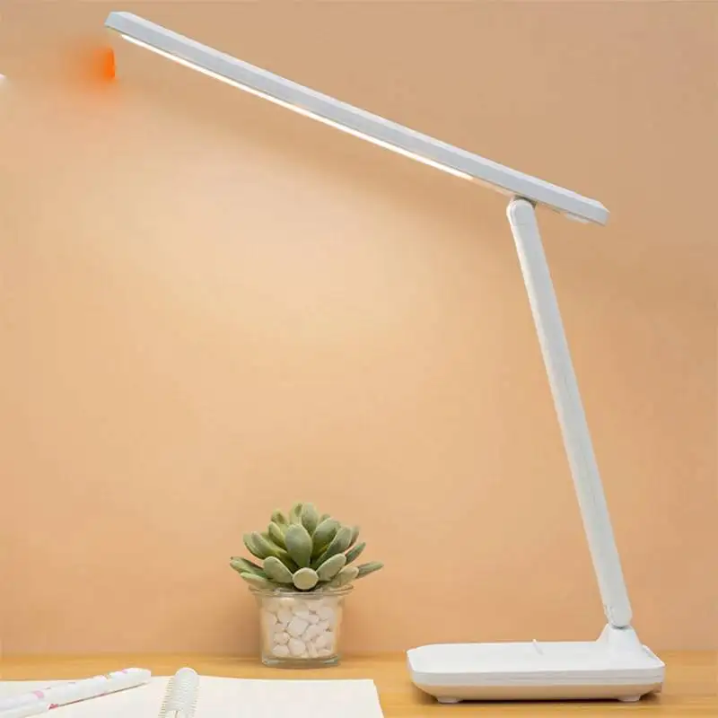USB Rechargable Lamp Table Lamp Eyes Protection Touch Dimmable LED Light Student - £16.26 GBP+