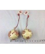 Two Norway Belika Designs Lise Skjak Braek Ball Christmas Ornaments Painted - $24.73