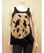 Lauren Moshi Black Basic Swing Tank Peace Chain NEW - 2001-TNC-1137 - £66.86 GBP