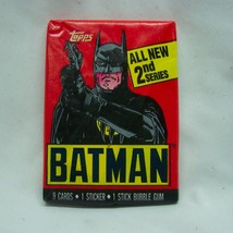 Vintage 1989 TOPPS BATMAN Movie Unopened Wax Pack of Cards 2nd Series - £9.72 GBP