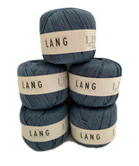  Lang Yarns Lino 100% Linen Switzerland 50 g/115m  color 3232 blue 5 cakes  - £46.66 GBP