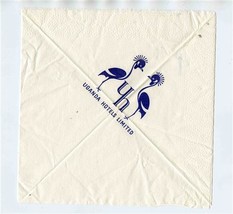 Uganda Hotels Limited Paper Dinner Napkin Bird Logo  - $13.86