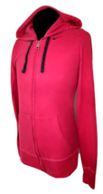 Nike Womens Sz XS Dark Pink Zip Up Hooded Jacket Embroidered Logo Athlei... - $16.00