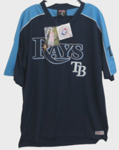 $12 Tampa Bay Rays MLB Pullover Blue Stitched Scripted Baseball Jersey L New - £13.27 GBP