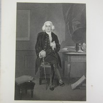 Jonathan Trumbull Governor Connecticut Steel Engraving Print Antique 1863 RARE - £27.52 GBP