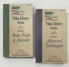 Folk Art One Stroke Video Library Series Vol 2 &amp; 3 Ft Donna Dewberry on VHS - £7.60 GBP