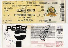 Kris Benson +1 Signed June 29 2003 Colorado Rockies @ Pittsburgh Pirates Ticket - £23.32 GBP