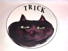 Halloween Trick Black Cat Plate 10.75 Inch  Mint - £24.12 GBP