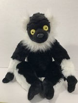Wild Republic black and white lemur plush 12&quot; yellow eyes 12230  - £7.88 GBP
