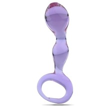 New Designed Purple Glass Dildo Butt Anal Anus Plug Glass Crystal Wand - £25.47 GBP