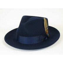 Bruno Capelo Hat Australian Wool Fedora Teardrop Crushable Bel Air BL591 Navy image 6