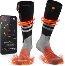 Heated Socks for Men Women,APP Control Battery Heated Socks Rechargeable... - $38.69