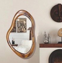 Wooden mirror Live edge decorative mirror, wall mirror, wood frame mirror, Home  - £2,400.09 GBP