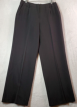 Talbots Dress Pants Women Size 6 Black Polyester Pockets Straight Leg Flat Front - £14.19 GBP